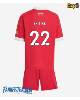 Liverpool Hugo Ekitike #22 Echipament de Fotbal Replică 2025-26 Copii Acasa (+ Șorturi)
